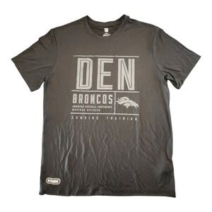 NWT Denver Broncos NFL Short Sleeve Shirt Men's Covert Gray Black Size Medium